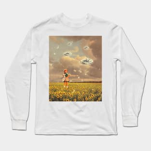 Over Sunflowers Long Sleeve T-Shirt